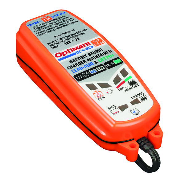 Optimate OptimMate DC to DC TM-500, 6-step 12V/12.8V 2A sealed DC to DC battery saving charger & maintainer TM-500V3